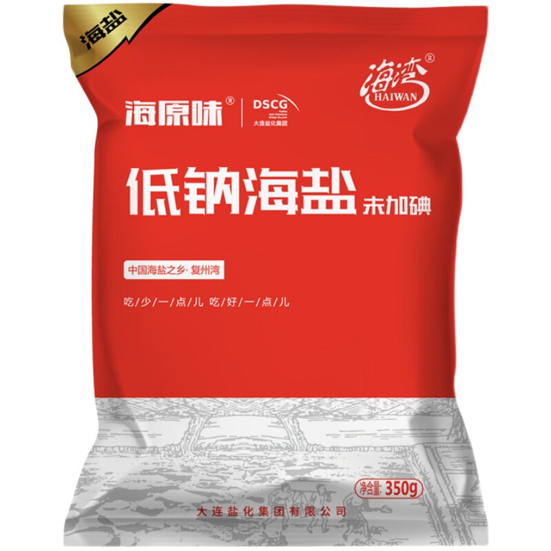 未加碘低钠盐不含抗结剂海原味
