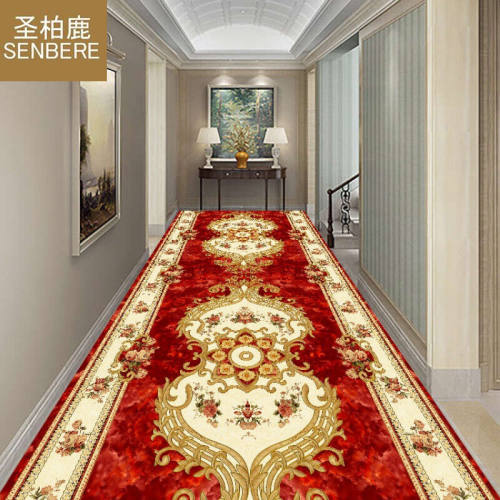 欧式地毯卧室网红款定制大面积宾馆过道可裁剪家用走廊楼梯防滑u.