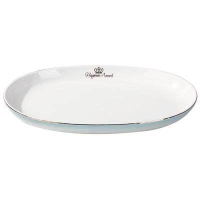 若岚椭圆形陶瓷鱼盘家用可蒸可烤