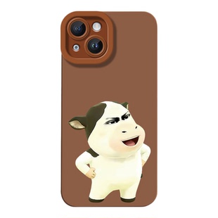 华为畅享90卡通iPhone14软小米17瞳眼可爱苹果16Plus适用13ProMax抽象叉腰草地牛手机壳iQOO15至尊红米TURBO5