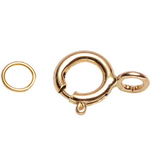 纯18K金珍珠项链扣手链连接扣DIY扣子弹簧扣手工材料金饰配件