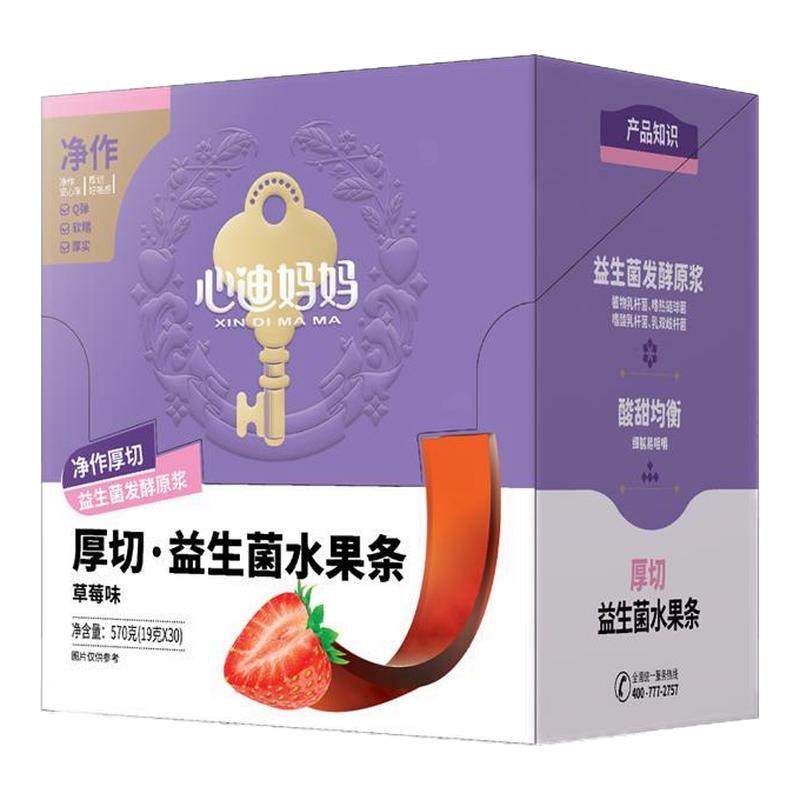 心迪妈妈益生菌水果条30支盒