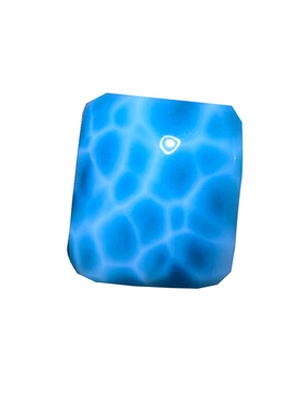 天然收藏级拉利玛海纹石戒面吊坠