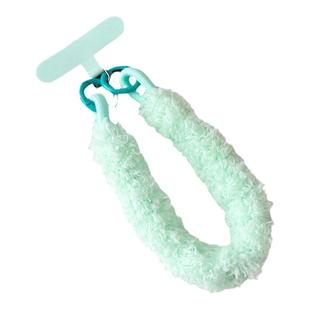 毛绒绒手机挂绳秋冬保暖神器手腕手绳毛茸暖手挂件防丢钥匙扣绳子双扣挂饰腕带吊绳卡片贴片夹片壳链短款电话