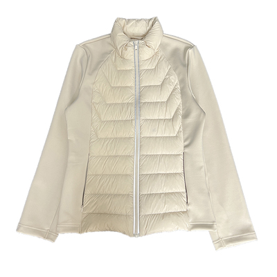 时髦拼接修身显瘦立领短款羽绒服