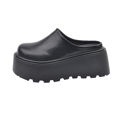 法式外出半拖鞋女春秋超火博肯鞋