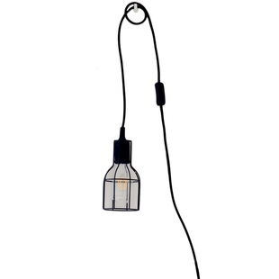 WULI HOME壁挂小夜灯黑白灯罩卧室装饰床头挂灯暖白光LED幻彩灯泡