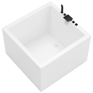 日式正方形浴缸家用小户型独立迷你深泡浴盆亚克力恒温按摩大浴池