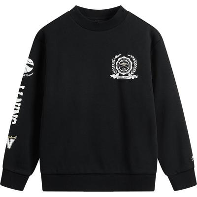 李宁儿童加绒卫衣宽松版型