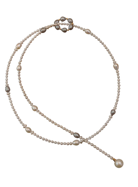 TYUSHA法式轻奢珍珠流苏锁骨链