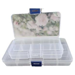 小饰品收纳盒可拆分塑料透明散珠耳钉配件分类格子配饰整理盒