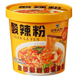 晋宝绿珍酸辣粉6桶装整箱纯红薯粉丝非油炸速食冲泡即食免煮宵夜