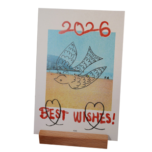 2026年韩国插画桌面小日历 卡片形式 迷你可爱书桌台历 新年礼物