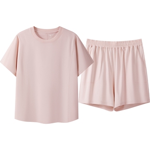 【冰立方】三枪家居服夏季睡衣女士3A抗菌防螨凉感短袖套装可外穿