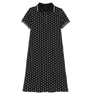 2025夏季流行单品 夏天巨好看的裙子 胖mm大码女装波点圆点连衣裙