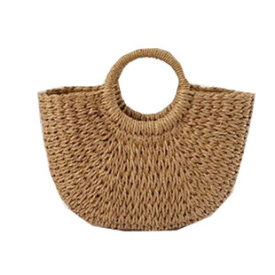 包邮草编包网红编织包斜跨单肩沙滩度假包手提大容量草包手工包