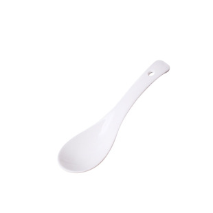 陶瓷勺50个家用酒店餐厅饭店骨瓷小勺子调羹喝汤勺白汤匙饭商用勺