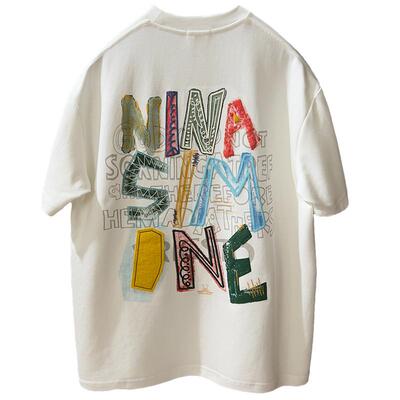 2025新款刺绣字母印花男款t恤短袖夏休闲圆领宽松潮欧美简约上衣