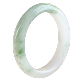 天然天山翠手镯女佘太翠玉镯子飘花翡翠色金丝玉国风旗袍汉服手饰