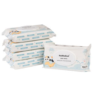NuMedical 出口款儿童手口湿巾专用湿纸巾家用大尺寸20抽 可试用
