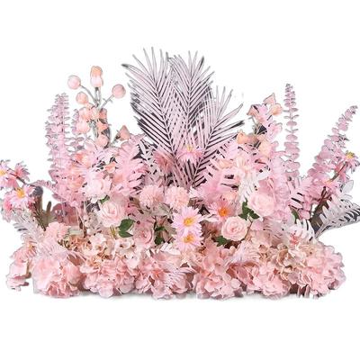 婚庆粉色仿真花花排氛围地排花