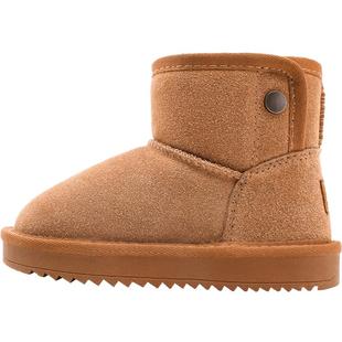 回力儿童雪地靴真皮2025冬季加绒加厚女童棉靴冬鞋雪地棉男童棉鞋