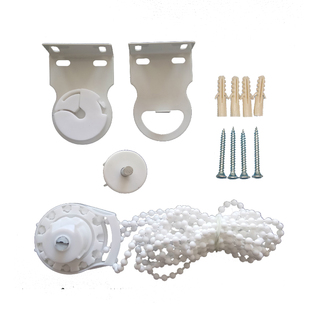 万向密拉珠卷帘配件柔纱帘滑轮支架百叶升降窗帘拉绳控制器顶侧装