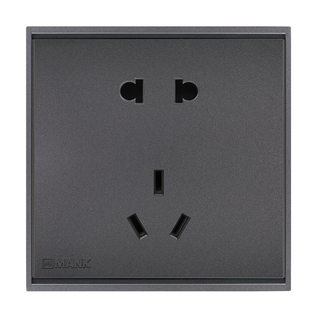 曼科卓远碳晶灰暗装插座面板家用墙壁86型开关插座面板多功能插座