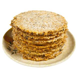 安徽六安蒿子锅巴野菜酥脆饼250g农家特产传统零食糕点