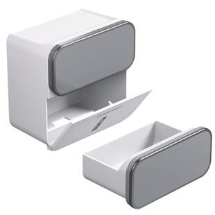 佳帮手卫生间纸巾盒厕纸放置盒厕所置物架防水壁挂抽纸盒官方正品