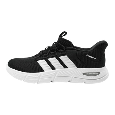 Adidas/阿迪达斯正品RAPIDFIT新款男黑白色经典弹力跑步鞋KJ5916
