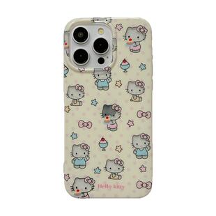 可爱奶黄波点星星HelloKitty适用苹果17手机壳iPhone16ProMax新款15pro防摔13女款小众12硅胶14pro全包软壳套