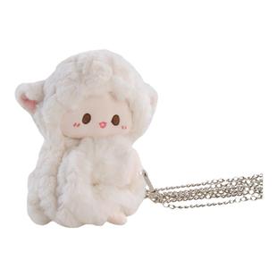 古力古力小羊趴趴包斜挎包零钱包可爱毛绒玩偶背包包生日礼物女生