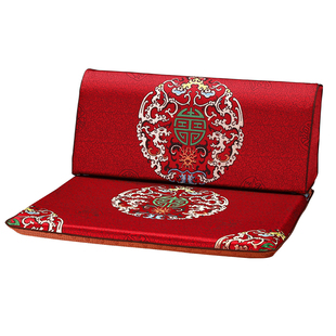 中式腰靠垫红木沙发靠枕客厅沙发靠背办公室椅垫坐垫靠垫一体定制