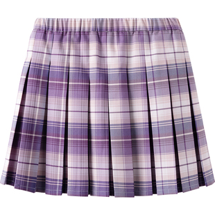 巴拉巴拉女童短裙中大童JK百褶裙春秋款童装宝宝格子裙子儿童半身