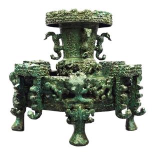 纯铜曾侯乙尊盘御尊古盛酒器高档商务礼品仿古青铜器摆件古玩收藏