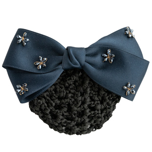 发套职业头花网兜简约百搭发兜银行空姐护士盘头发夹工作发饰品