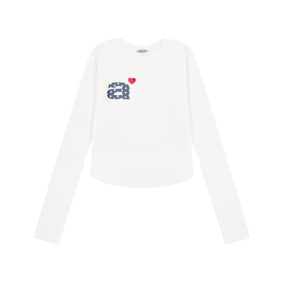 【官方正品】aeae爱心字母长袖t