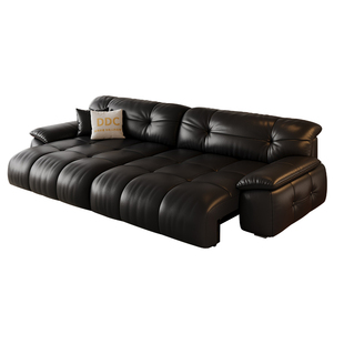 DDC意式多功能头层牛皮智能电动折叠沙发床一体两用创意真皮沙发