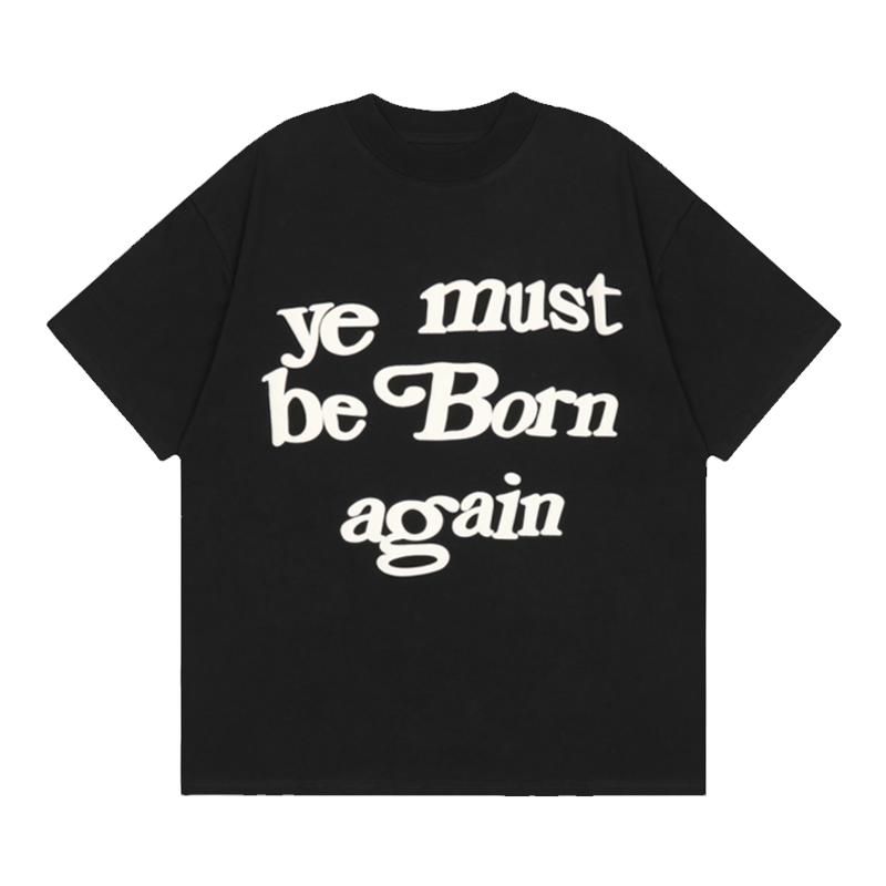 正确版CPFM VTG侃爷重生发泡短袖ye must be born again kanyeT恤
