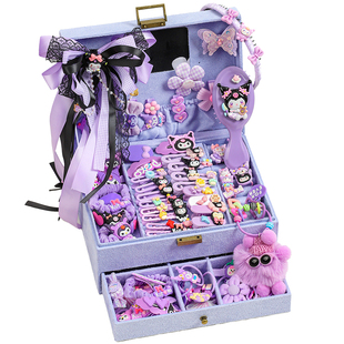 儿童库路米发饰礼盒套装送女孩发圈发夹发绳头饰2025新款生日礼物