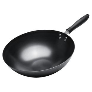 苏泊尔铁锅家用老式炒菜锅子无涂层燃气灶煤气灶专用氮化防锈炒锅