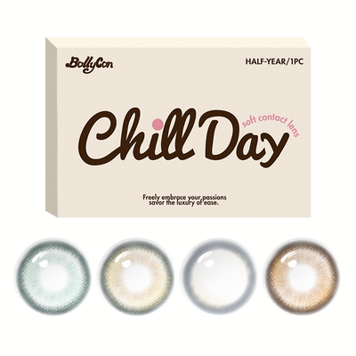 BOLLYCON美瞳半年抛眼镜小直径盐嘿眼圈逆光香草偷心布朗尼2片