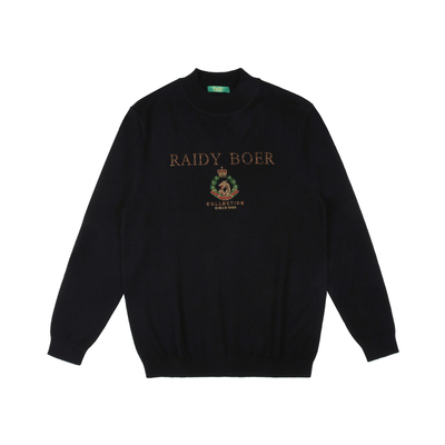 雷迪波尔多彩烫钻羊毛衫毛衣