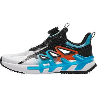 安踏儿童弓速网面透气跑步鞋男童中大童纽扣夏季透气框子运动凉鞋