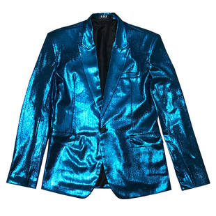 兜巴星春夏薄款亮闪西服男外套夜店定制西装blingbling舞台演出服
