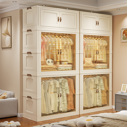 儿童衣柜简易组装家用卧室收纳柜储物柜宝宝婴儿小衣橱收纳免安装