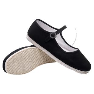 老北京布鞋女款纯手工千层底布鞋春秋季纳底黑一代传统工作方口鞋