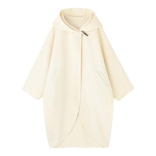 COMMON VALUE「 灵 Παν」茧型斗篷中长款连帽呢子大衣廓形外套