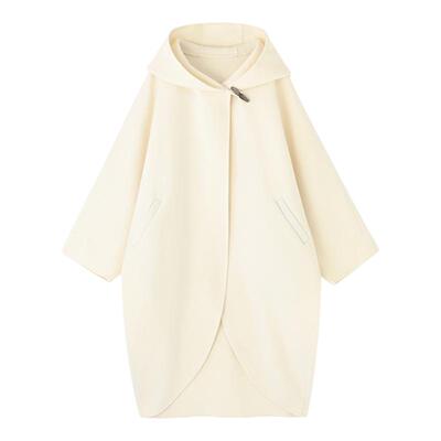 Compo灵Pialphanu茧型斗篷中长款